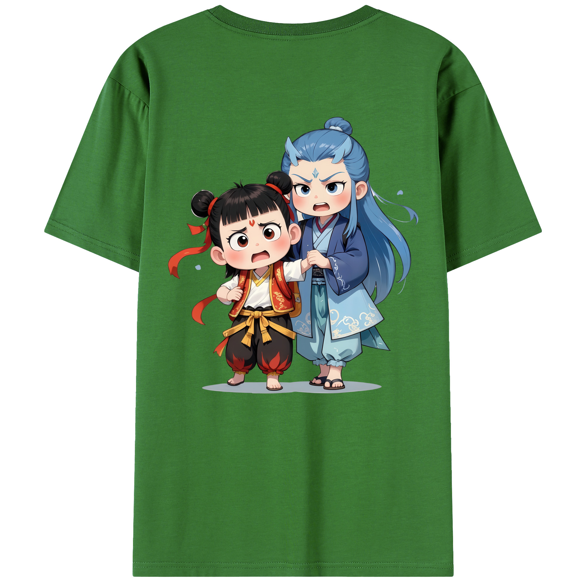 （画像用） Ne Zha 2 ナタ 魔童の大暴れ レディース半袖Tシャツ(バックプリント)